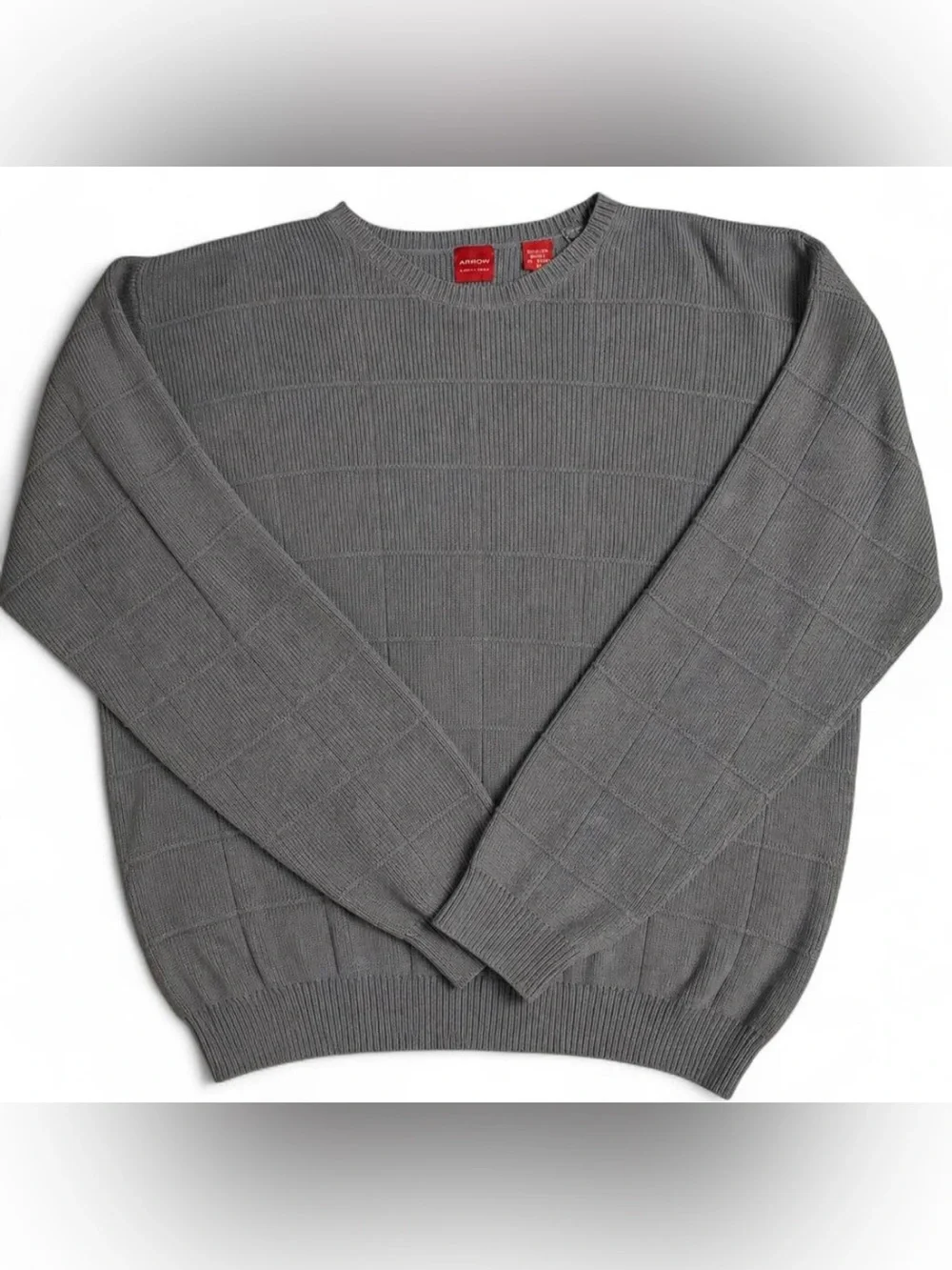 Men's vintage blue Crew Neck Knit Sweater